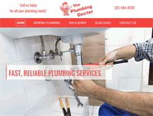 Tablet Screenshot of plumbingdoctorabilenetx.com